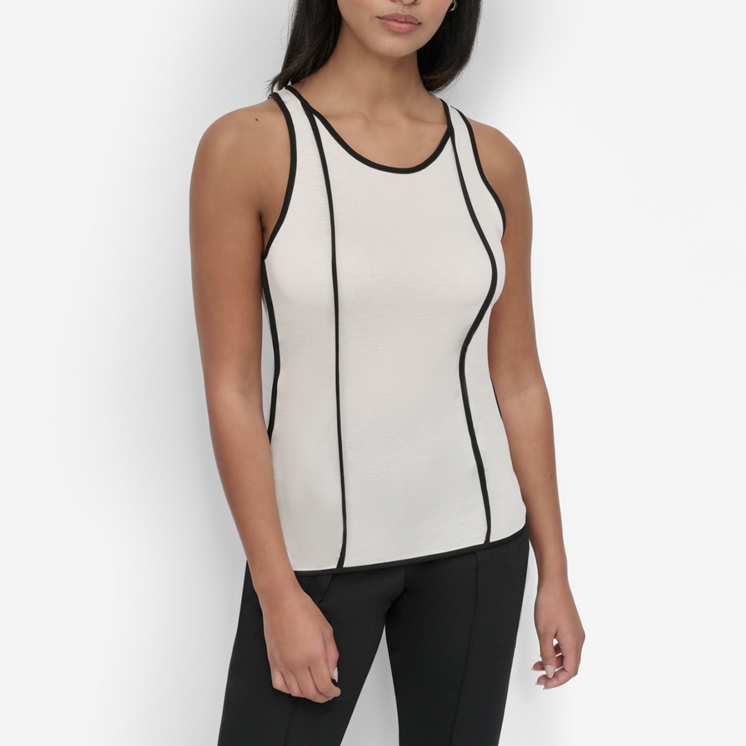 DKNY Women's Contrast Trim Tank Top  MSRP $59