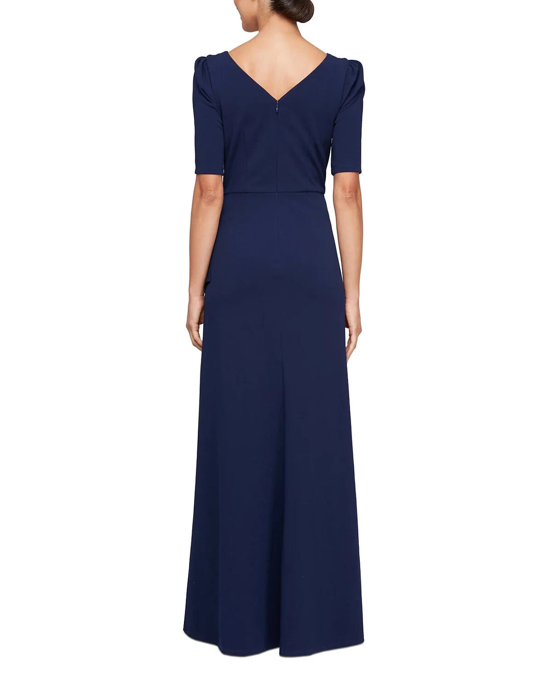 Alex Evenings Embellished-Neck Ruffle Gown MSRP $229