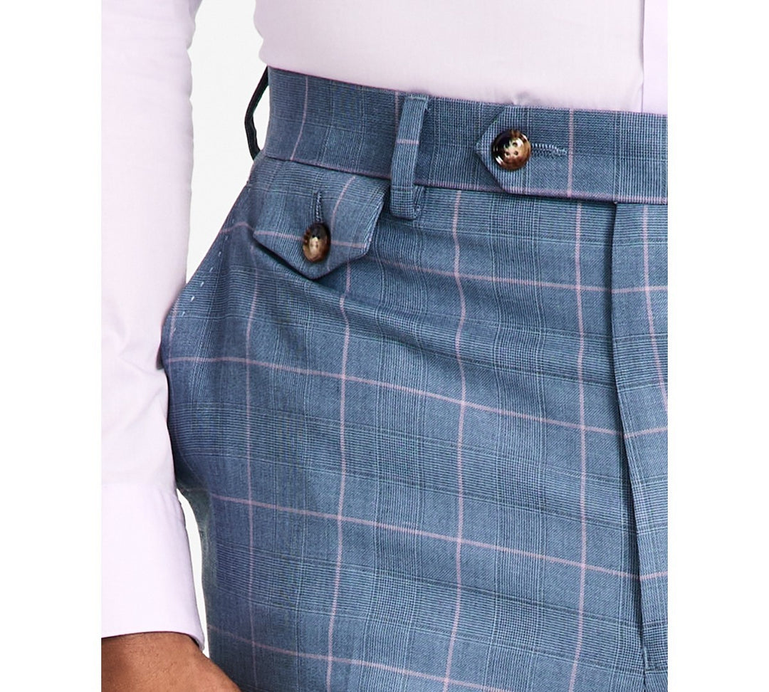 Tayion Collection Men's Classic-Fit Plaid Suit Pants MSRP $135