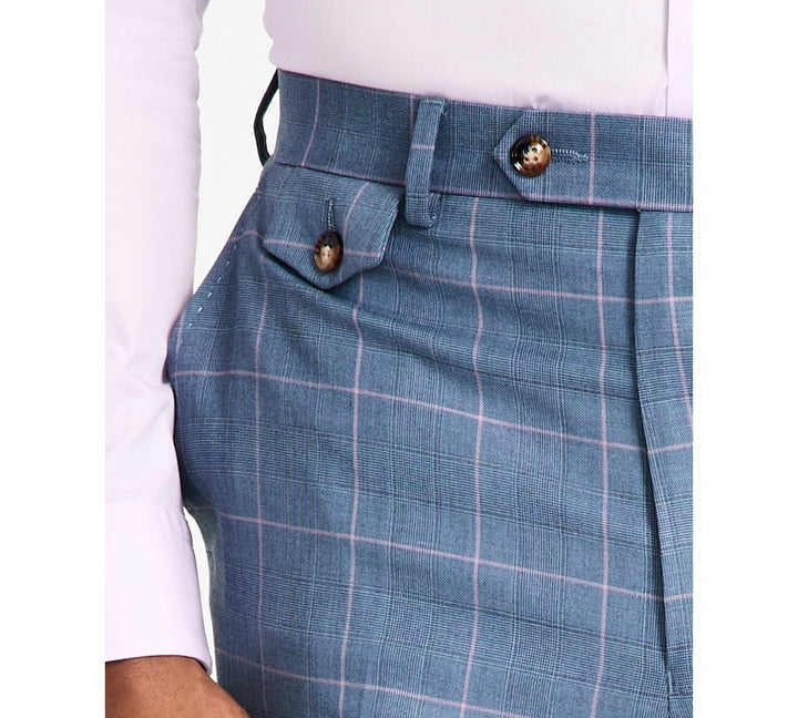 Tayion Collection Men's Classic-Fit Plaid Suit Pants MSRP $135