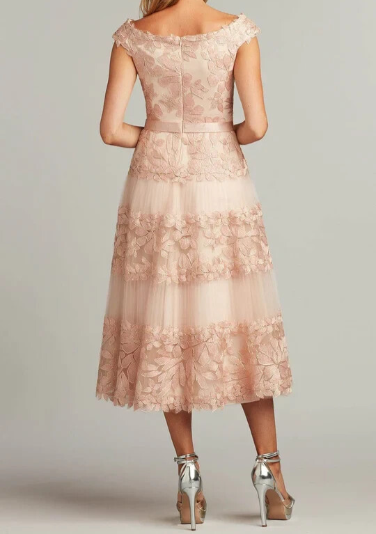 Tadashi Shoji Off-the-Shoulder Embroidered Dress MSRP $518 Size 2 #1B 2433