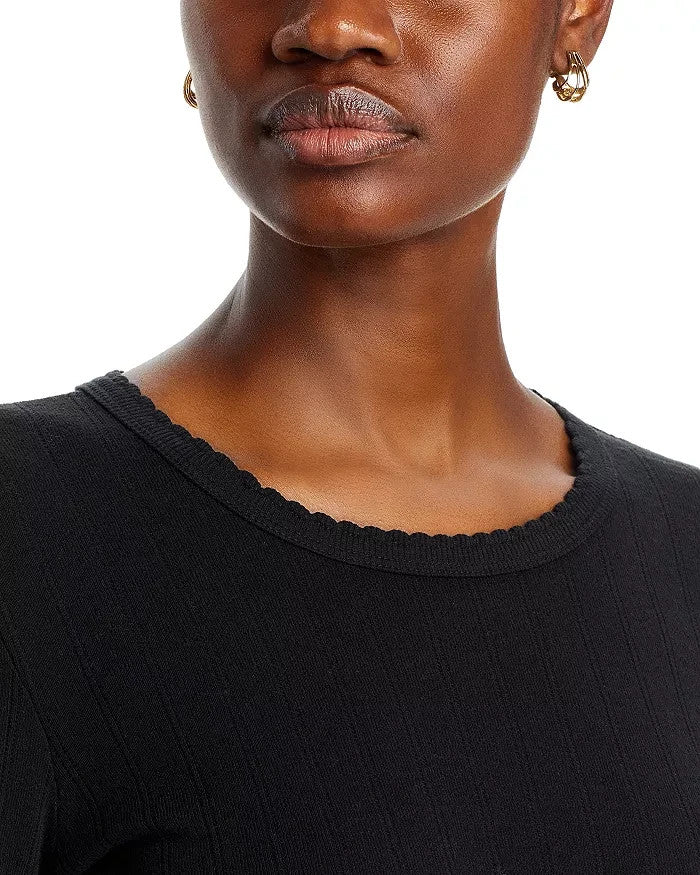 LESET Pointelle Tee MSRP $88