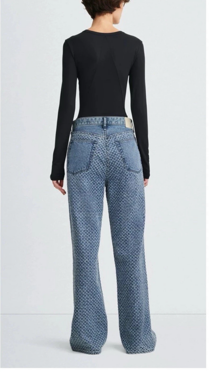 Rag & Bone Logan Mid Rise Wide Leg Jeans MSRP $275