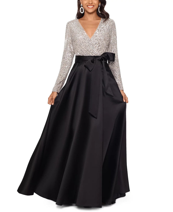 XSCAPE Sequinned-Top Ball Gown MSRP $289