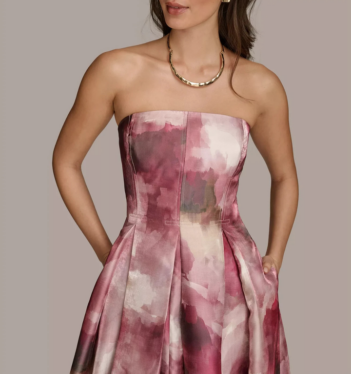 Donna Karan New York Women's Straight-Neck Strapless Gown MSRP $329
