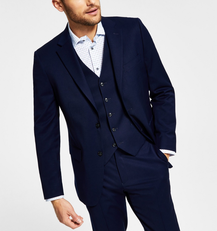 Tommy Hilfiger Modern-Fit Wool TH-Flex Stretch Suit Separates Jacket MSRP $460