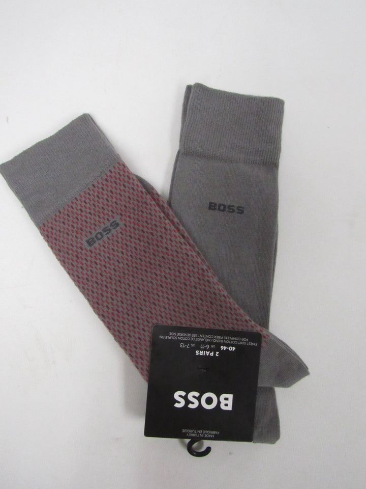 BOSS Mini Pattern Crew Socks, Pack of 2 MSRP $18