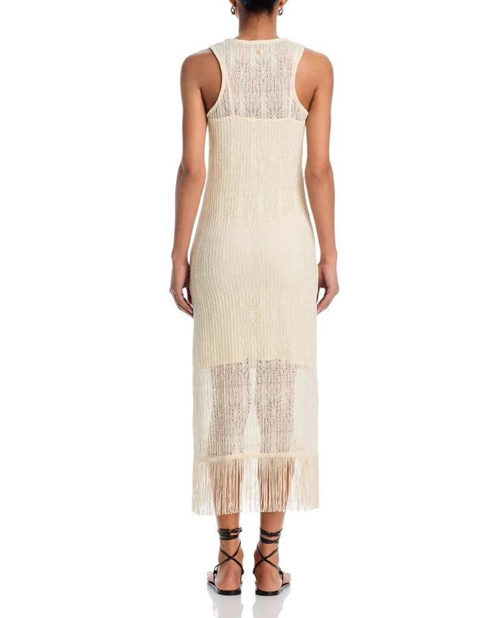 Palmacea Amber Fringe Hem Swim Cover-Up Dress MSRP $175