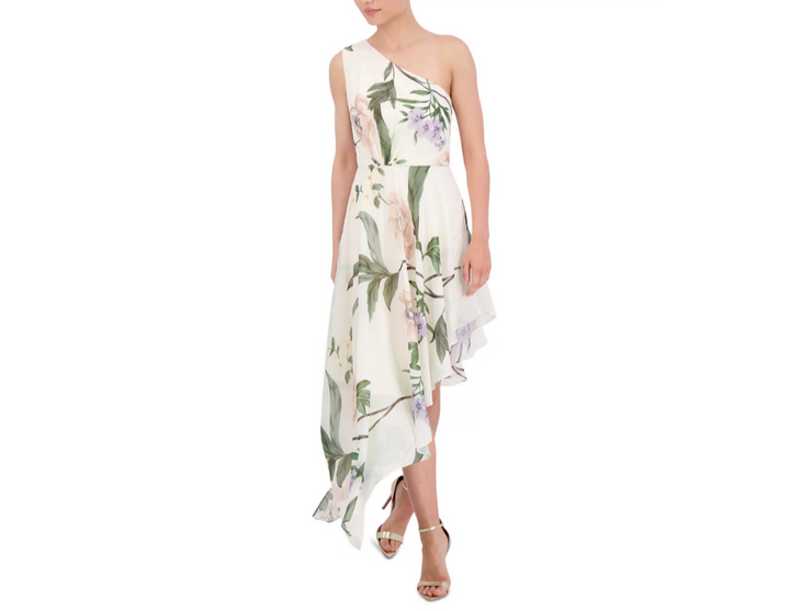 BCBGMAXAZRIA One Shoulder High Low Gown MSRP $298