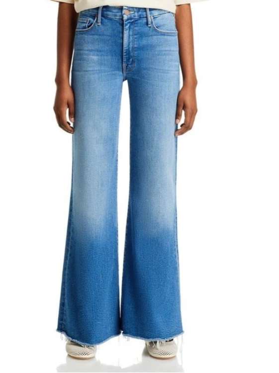 Mother The Roller High Rise Wide Leg Jeans MSRP $258