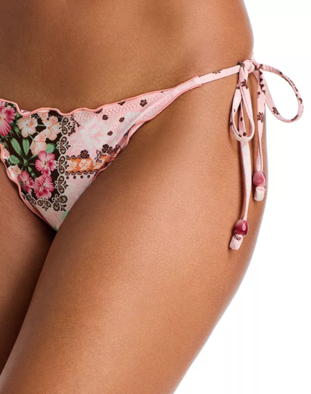 AQUA Designed by Agua Bendita Alegria Ruched Bikini Bottom MSRP $98