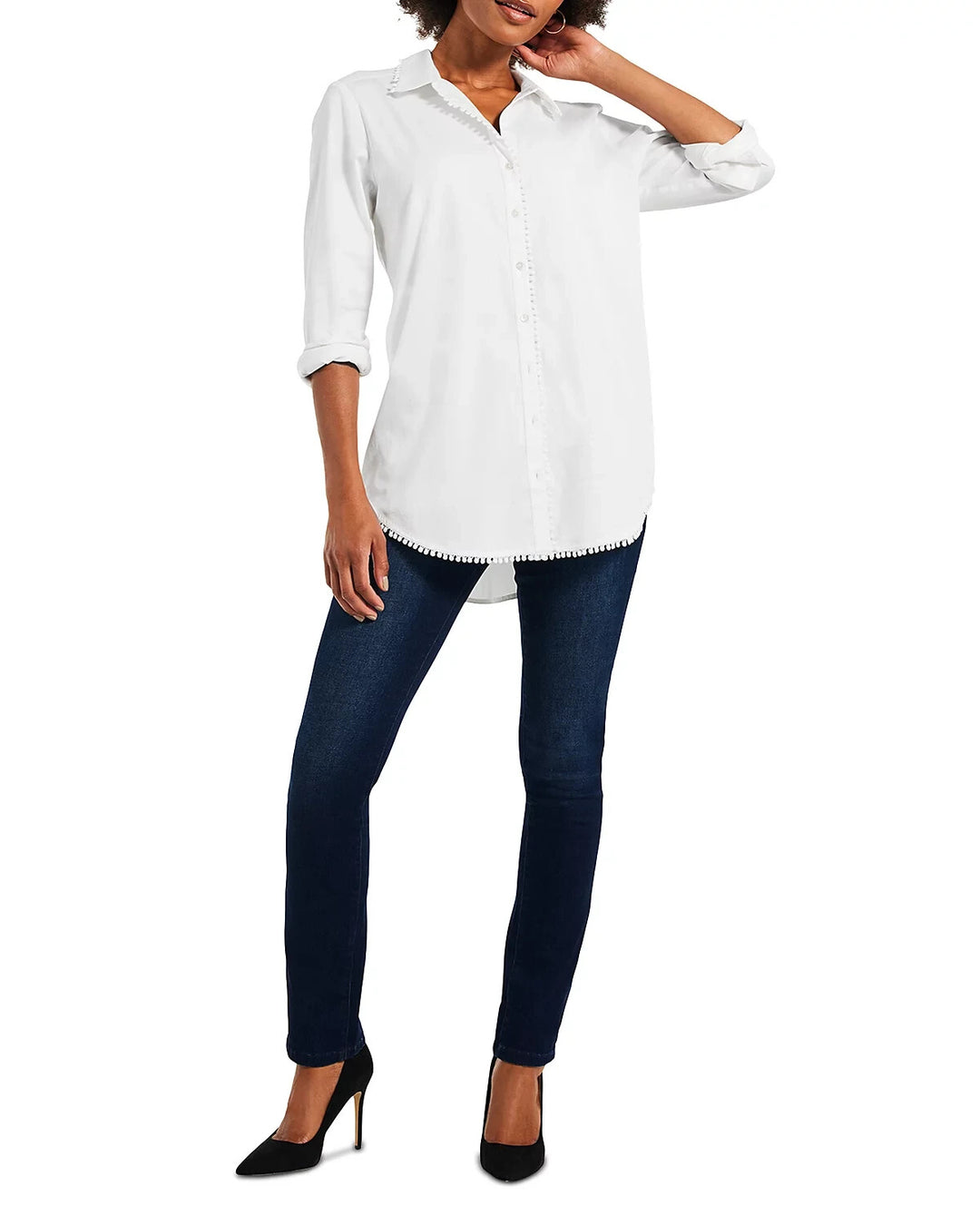NIC+ZOE Round About Button Front Shirt MSRP $148