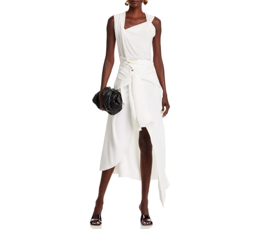 A.W.A.K.E. MODE Deconstructed Sleeve Belt Skirt MSRP $650