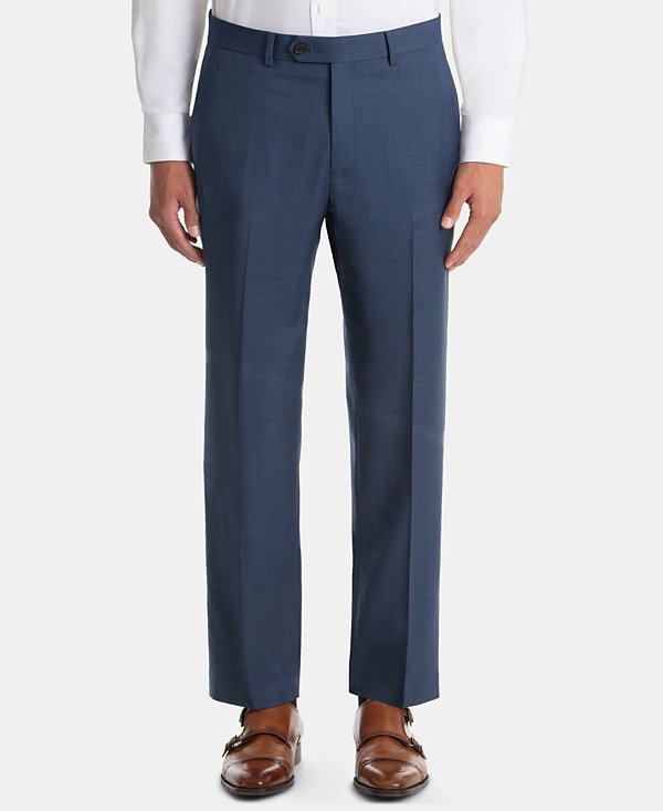 Lauren Ralph Lauren Men's UltraFlex Classic-Fit Blue Wool Pants MSRP $175