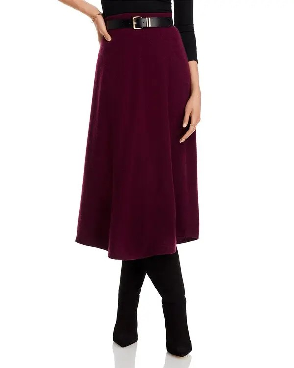 C by Bloomingdale's Cashmere MIDI Skirt MSRP $168