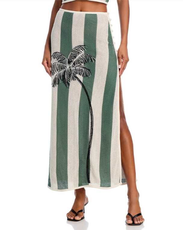 Agua Bendita Tove Palms Crochet Skirt MSRP $275