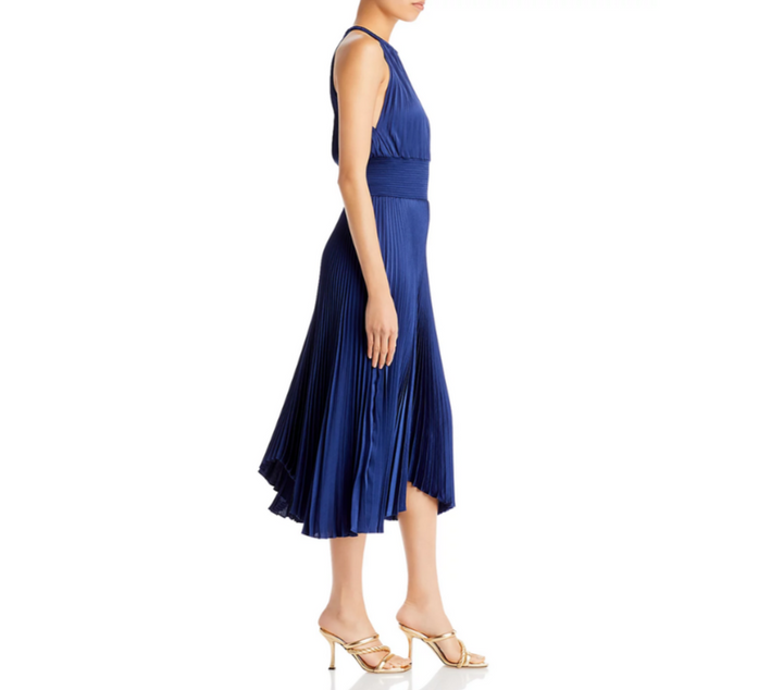 A.L.C. Renzo II Pleated Halter Dress MSRP $595