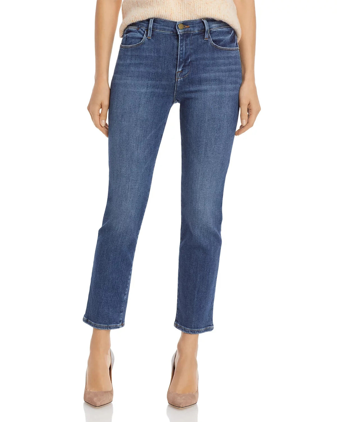 FRAME Le High Rise Straight Ankle Jeans MSRP $248