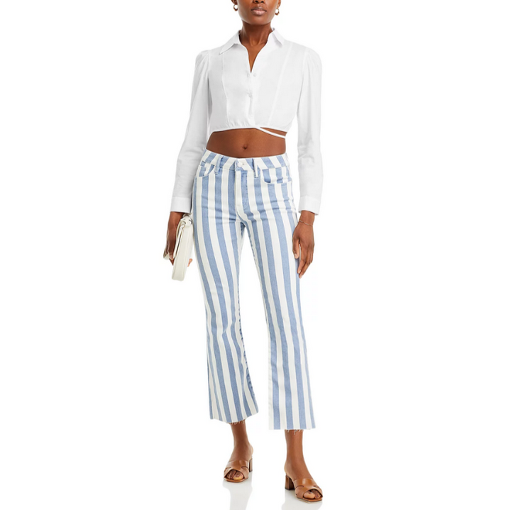 FRAME Le Crop High Rise Mini Bootcut Jeans MSRP $258