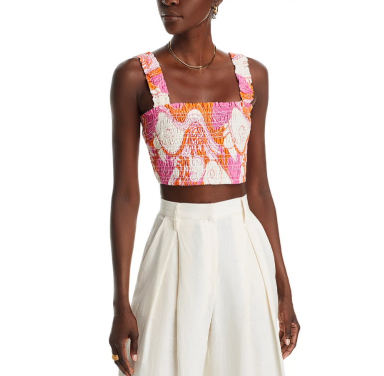 RHODE Tanya Cotton Crop Top MSRP $225