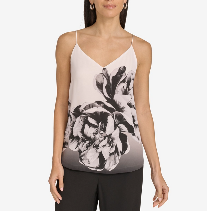 Calvin Klein Women's Floral Print V-Neck Camisole MSRP $59