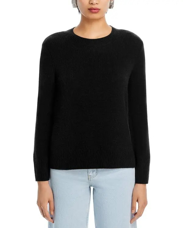C by Bloomingdale's Cashmere Boxy Crewneck Sweater MSRP $178