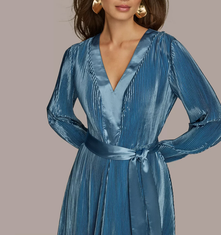 Donna Karan New York Women's Pleated A-Line Dress MSRP $ 229