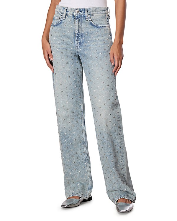 rag & bone Shea High Rise Relax Straight Jeans MSRP $458