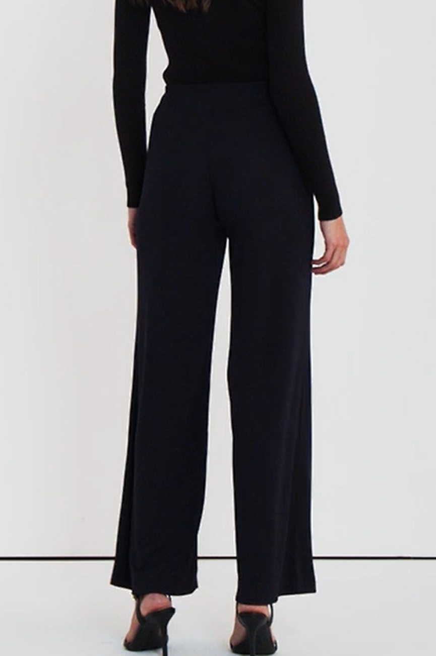 Lauren Ralph Lauren Stretch Jersey Wide-Leg Pants MSRP $145