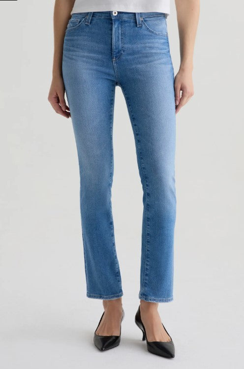 AG Mari Mid Rise Ankle Slim Straight Leg Jeans MSRP $225