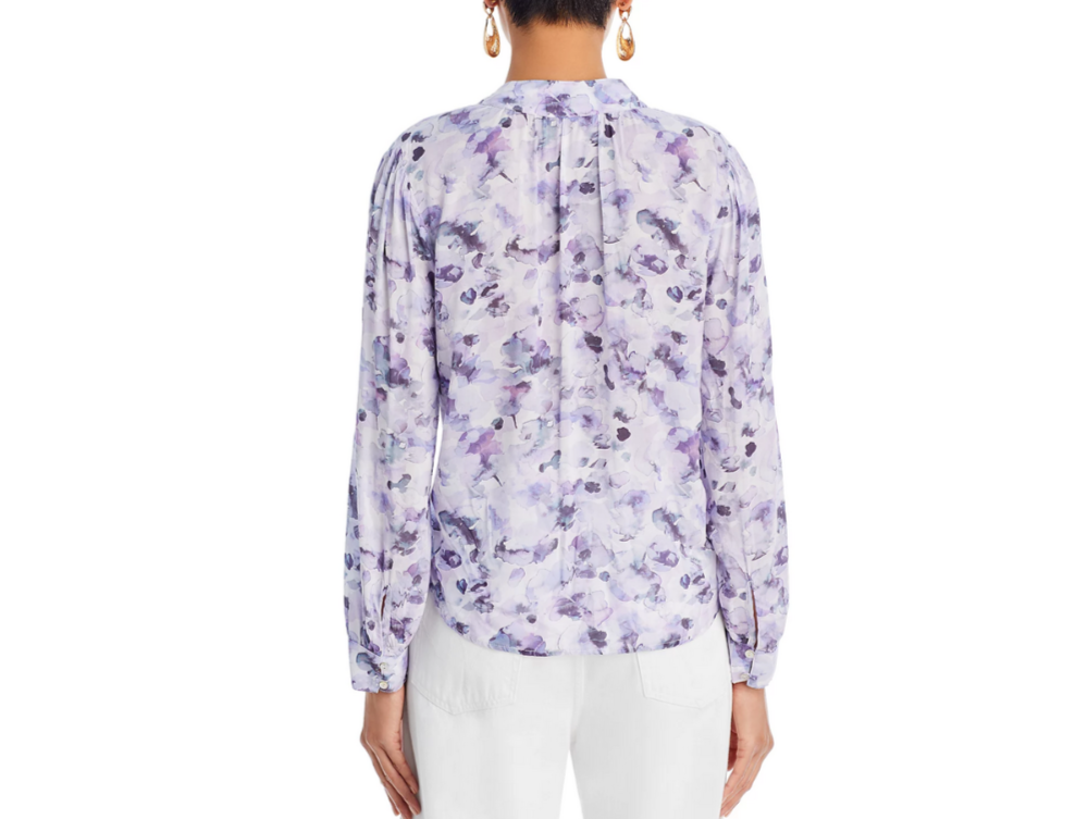 Bella Dahl Shirred Button Front Blouse MSRP $158