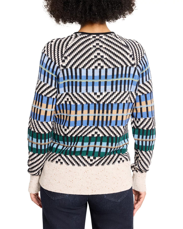 NIC+ZOE Graphic Stripe Sweater MSRP $168