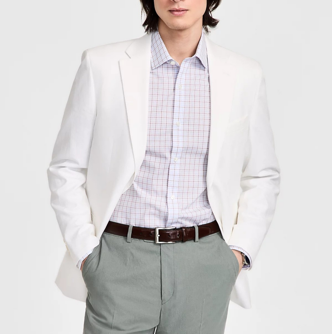 Tommy Hilfiger Men's Modern-Fit Linen Sport Coat MSRP $295