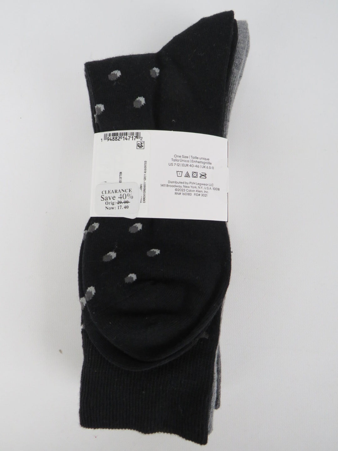 Calvin Klein Crew Length Dress Socks, Assorted Patterns, Pack of 4 MSRP $29