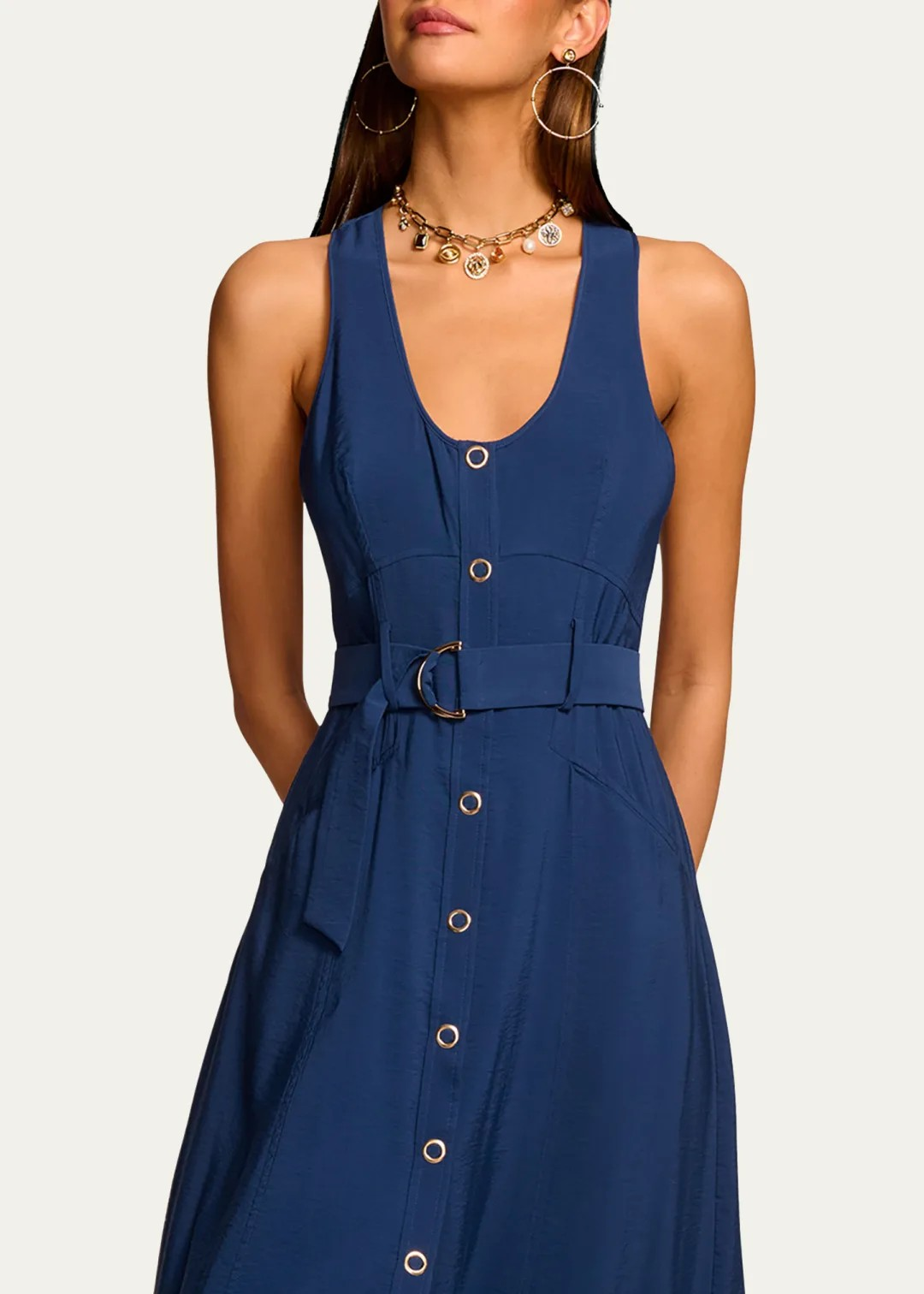 Ramy Brook Nomi Belted Dress MSRP $495