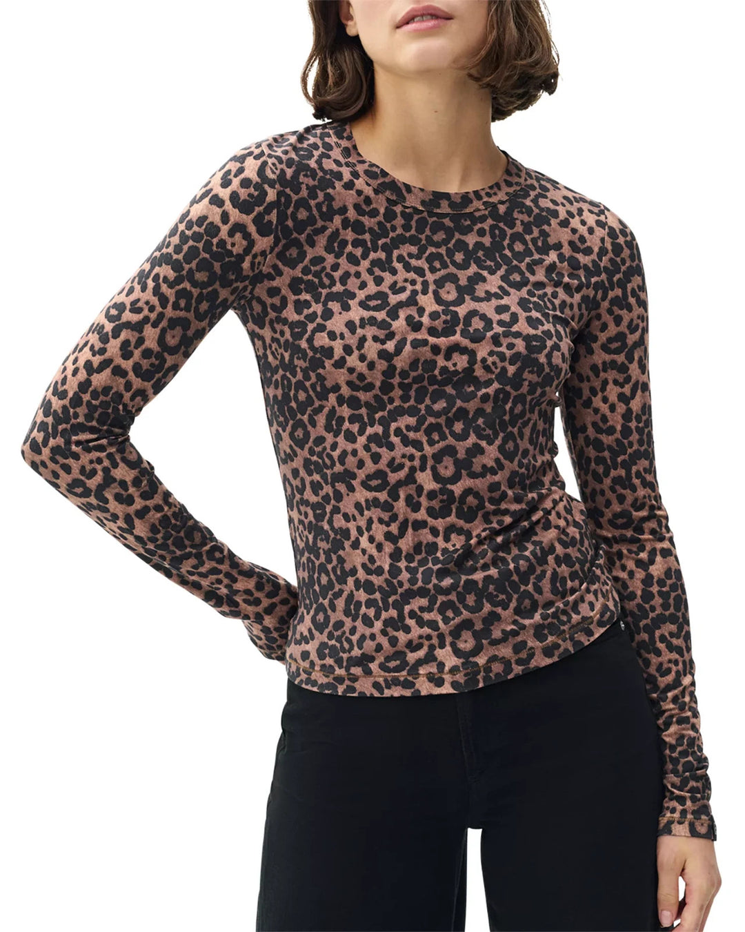 rag & bone Luca Printed Long Sleeve Tee MSRP $198