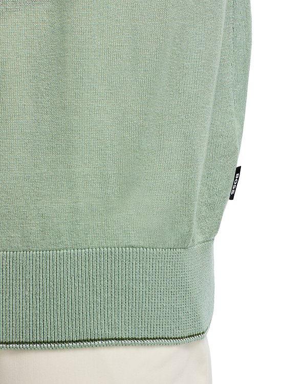 Boss Trieste Tipped Regular Fit Quarter Zip Polo Shirt MSRP $178