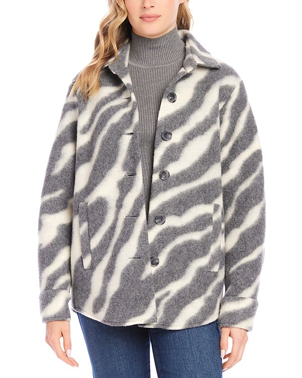 Karen Kane Brushed Shirt Jacket MSRP $258