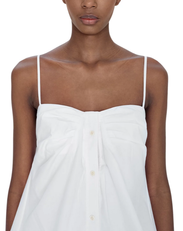 SIMKHAI Kenz Sleeveless Gathered Top MSRP $295