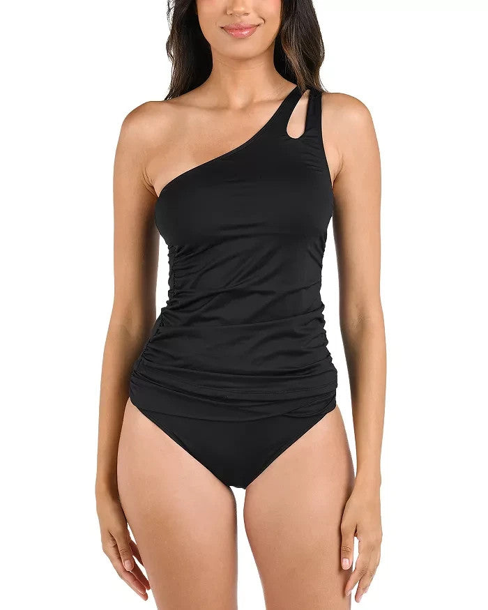 La Blanca One Shoulder Tankini Top MSRP $93