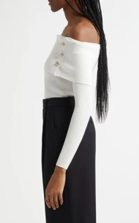Elie Tahari the Imani Foldover Sweater MSRP $225