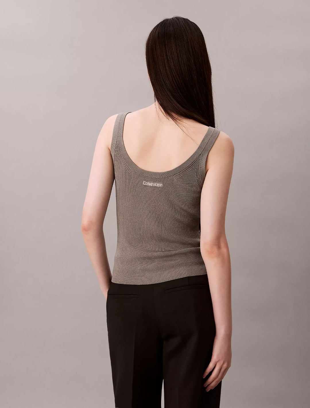 Calvin Klein Viscose Blend Rib Tank Top MSRP $129