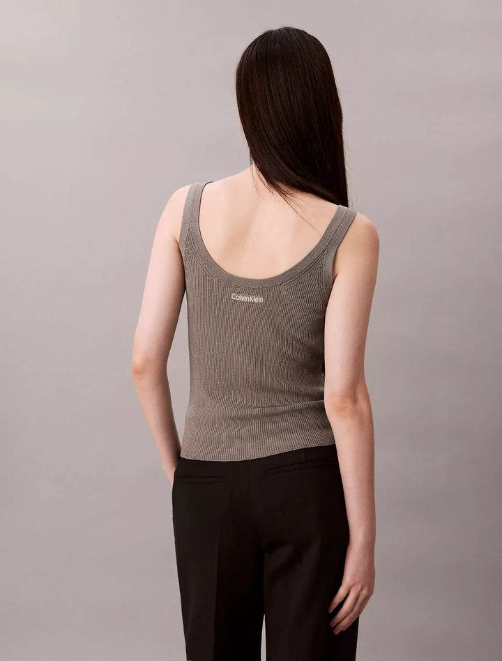 Calvin Klein Viscose Blend Rib Tank Top MSRP $129
