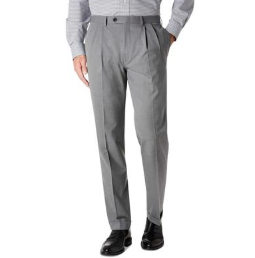 Lauren Ralph Lauren Men's Classic-Fit Ultraflex Pleated Dress Pants MSRP $95