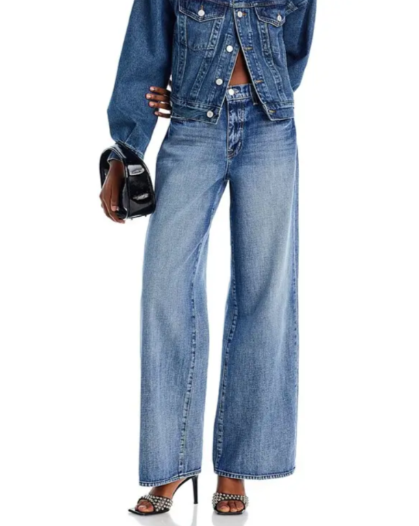 L'Agence Alicent High Rise Sneaker Wide Leg Jeans MSRP $305