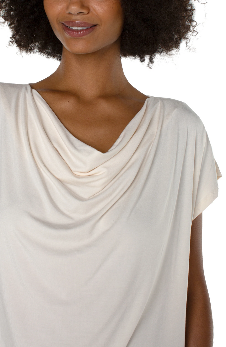 Liverpool Los Angeles Cowl Neck Dolman Short Sleeve Top MSRP$ 48