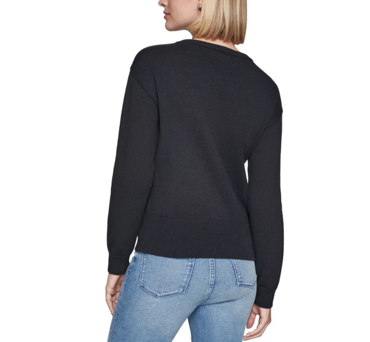 KARL LAGERFELD PARIS Embellished Sweater MSRP $109