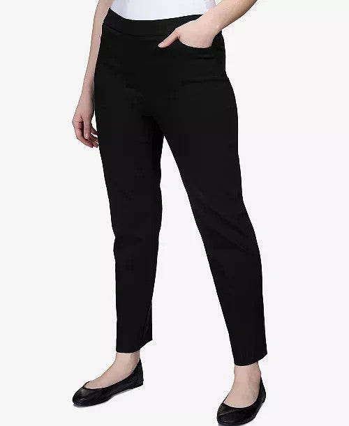 Alfred Dunner Petite Classics Tummy-Control Pull-On Straight-Leg Pants MSRP $49