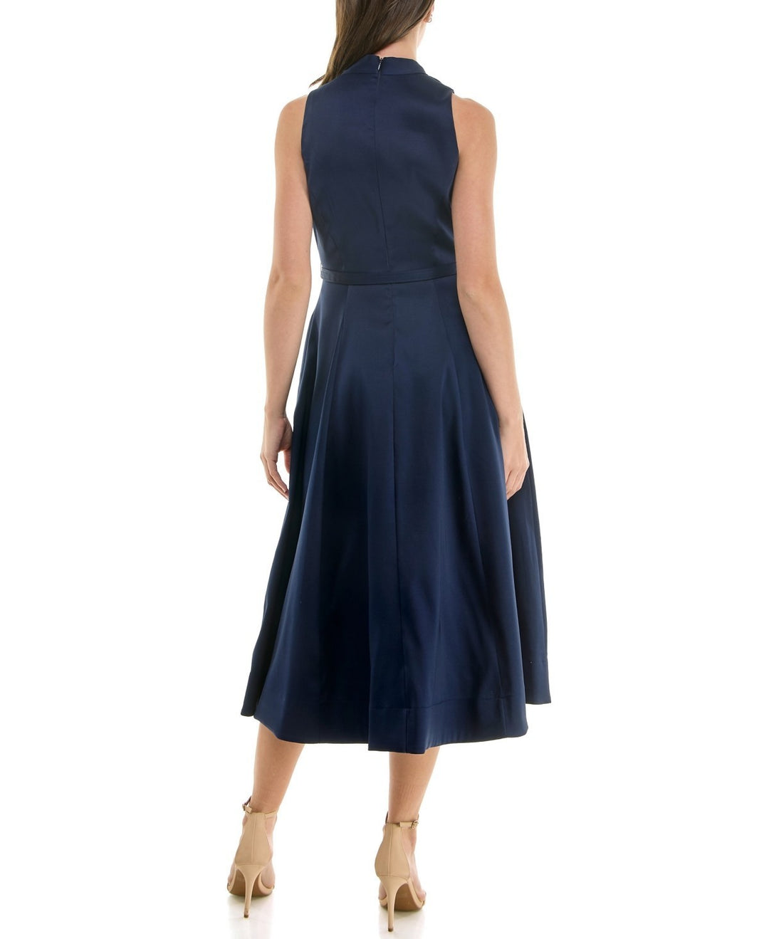 Taylor Women's Sleeveless Belted Mikado A-Line Dress MSRP $178