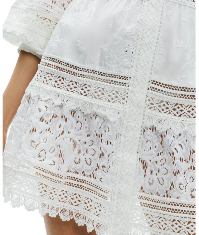 Alice and Olivia Cailin Tiered Tunic Dress MSRP $495